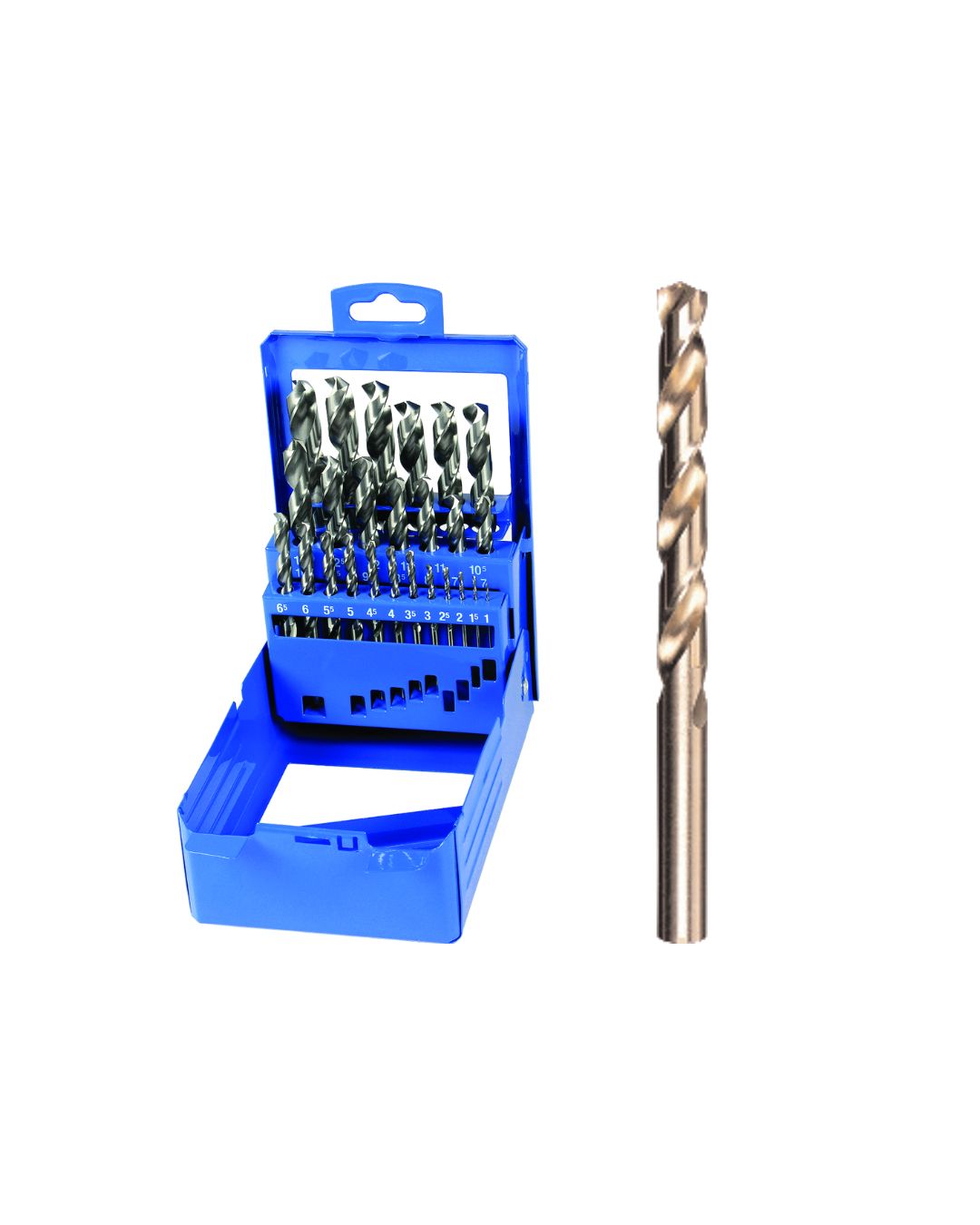 Set n.25 punte trapano cob 5% mm 1÷13