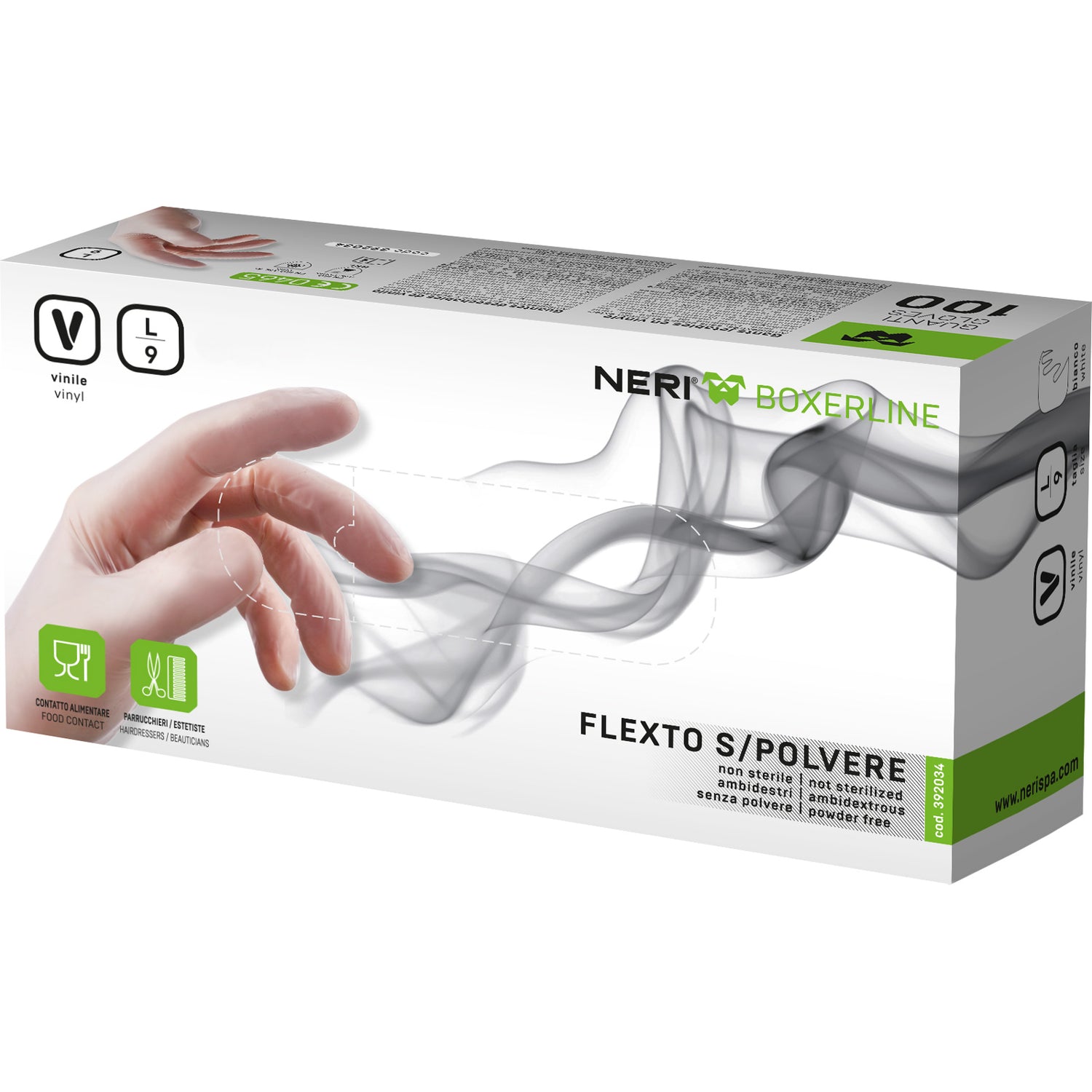 Guanti da lavoro 2FLEXTO/S Tg. M Pacco da 100 pz - NERI Safety 392034