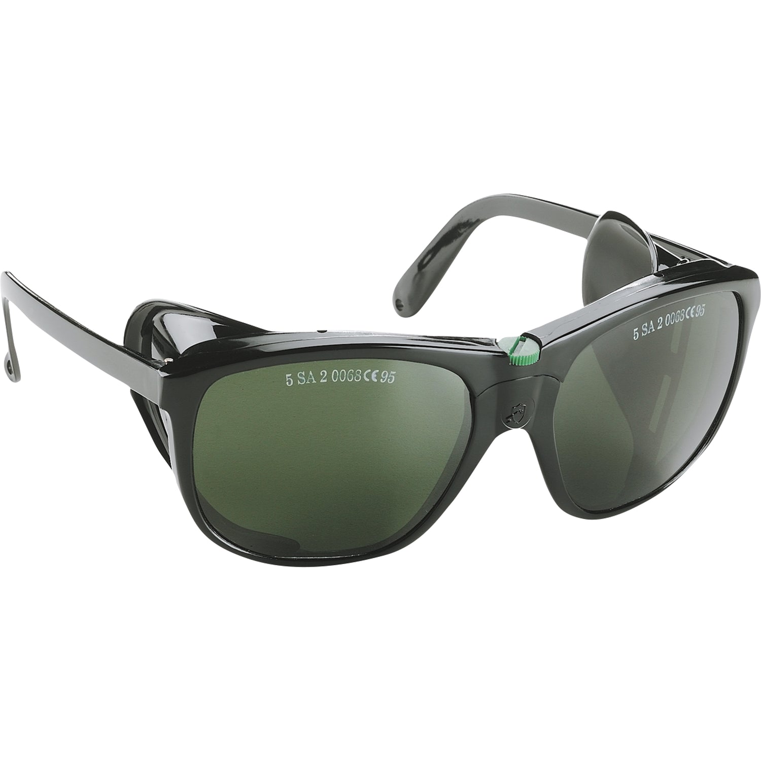 Occhiali protettivi da lavoro a stanghetta con vetro temperato verde 317/N - NERI Safety 161095