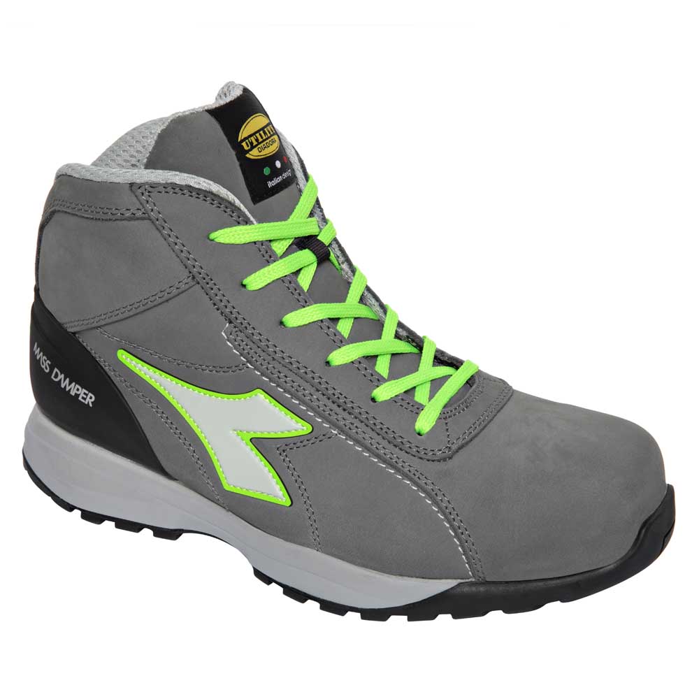 Scarpa antinfortunistica Diadora GLOVE MDS MID S3 GRIGIO/VERDE - 177662