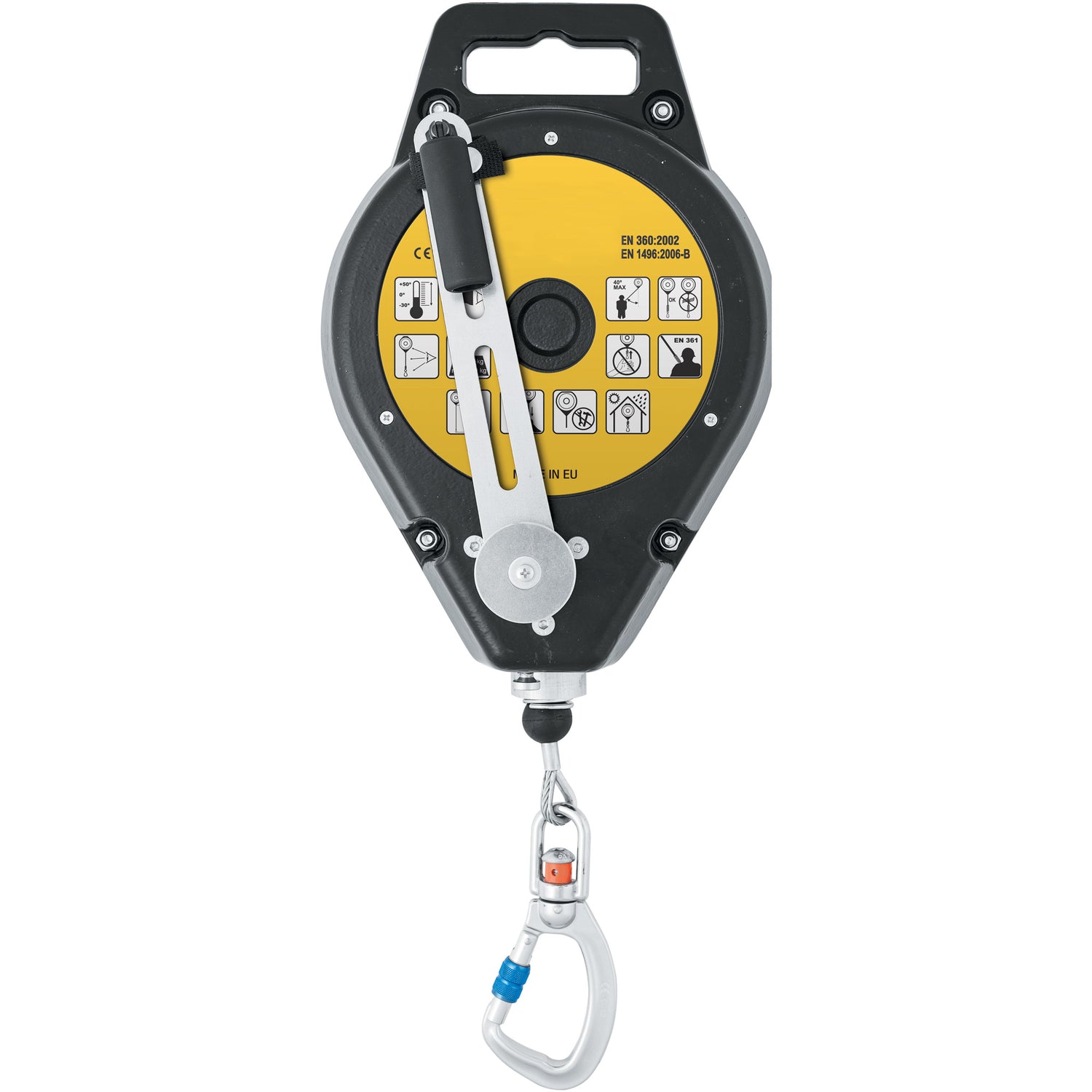 Dispositivo anticaduta lunghezza 25m con recupero manuale integrato CRW300 - Neri 121175