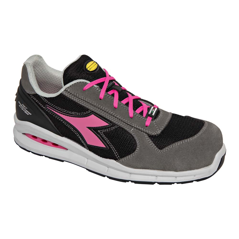 Scarpa antinfortunistica Diadora RUN NET AIRBOX LOW S1 SRC ASPHALT/SILVER/RED - 181146