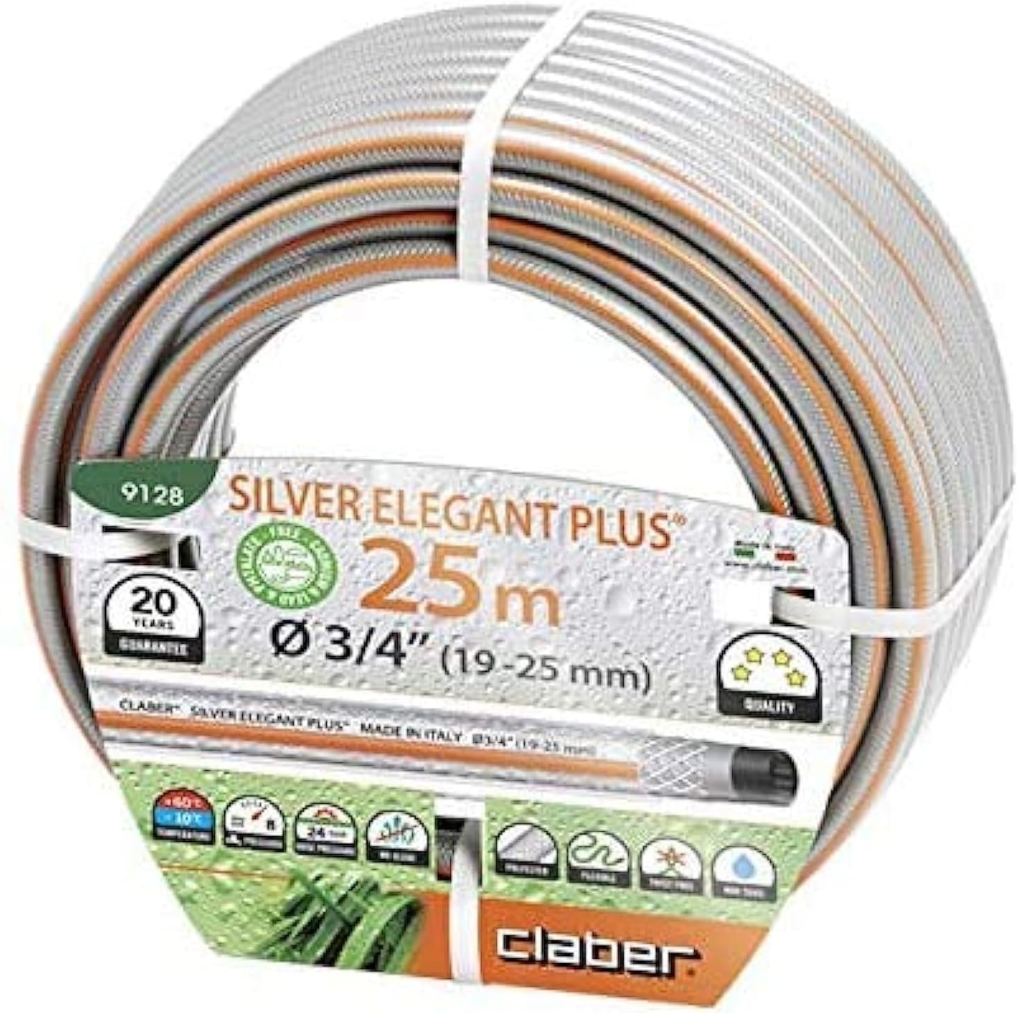 Tubo per IRRGIGAZIONE 25M silver elegant PLUS 3/4" - Claber 9128